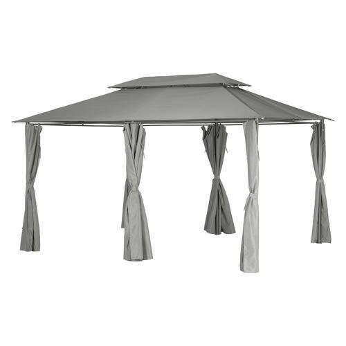 Tonnelle De Jardin Thira - L. 4 X L. 3 M - Gris Ardoise