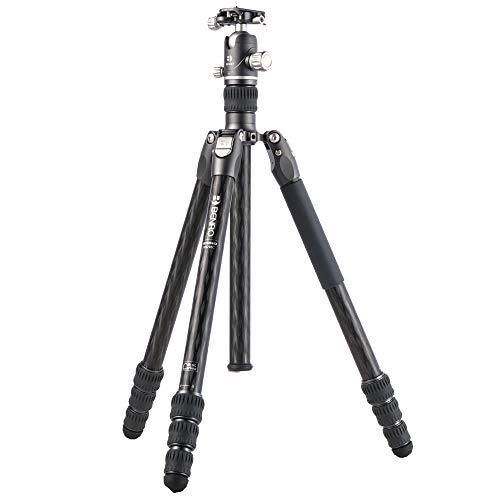 Benro Trépied Rhino Carbon Fibre Zero Series Tripod/Monopod with VX20 Ballhead, 5 Leg Sections, Twist Leg Locks, Padded Carrying Case
