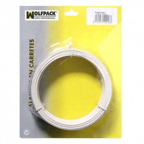 Fil de fer plastifié Maurer 1,2 mm blanc (bobine 50 mètres)