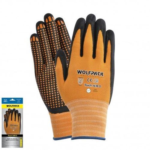 Guante Nylon Con Palma En Foam y Puntos Nitrilo Touch 10"