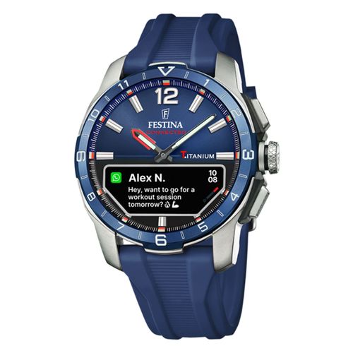 Montre Festina Connectée Caoutchouc Bleu