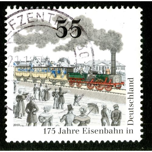 Timbre Oblitéré Deutschland, 175 Jahre Eisenbach In Deutschland, 2010, 55