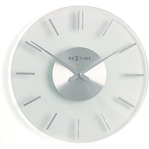 Blanc 2632 Stripe Horloge Verre Blanc