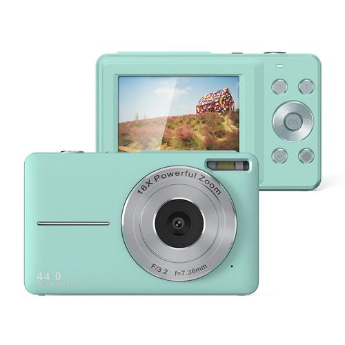 Appareil photo numérique 44MP/1080P/16X zoom numérique/lumière de remplissage Vert