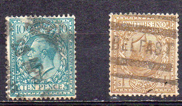 Royaume-Uni- Lot De 2 Timbres Oblitérés- Roi George V