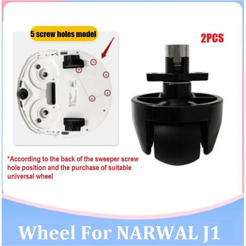 Roue de Voyage pour Aspirateur Robot Narwal J1/J2, Pièces de Rechange, Trous de Vis avec Support, Roue Universelle, 2 Pièces
