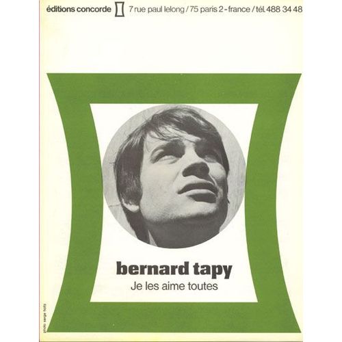 Bernard Tapy Lot De 2 Partitions (Trés Rare)