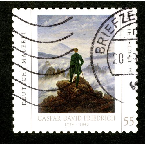 Timbre Oblitéré Deutschland, Caspar David Friedrich 1774-1840, Deutsche Malerei, 2011, 55