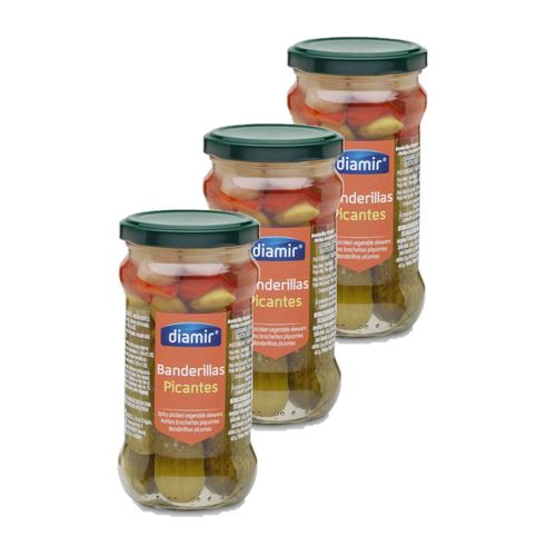 Lot 3x Banderilla / Brochette Piquante - Bocal 295g