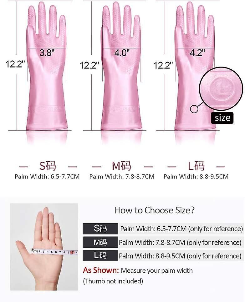 Paquet de 3 gants de nettoyage rutilisables sans latex avec... - 2