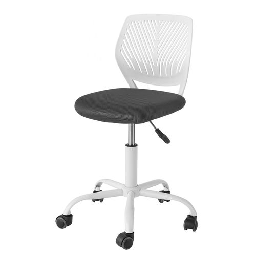 Sobuy Fst64-W Chaise De Bureau Ergonomique Fauteuil Pivotant Chaise Pour Ordinateur Hauteur Réglable (Blanc)