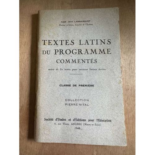 Textes Latins Du Programme Commentés Classe De Première