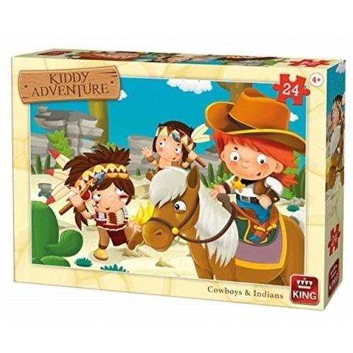 Puzzle Cowboys & Indians - King - 24 Pièces - Enfant - Multicolore