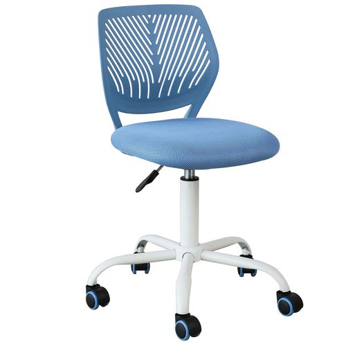Sobuy® Fst64-Bl Chaise De Bureau Ergonomique Fauteuil Pivotant Chaise Pour Ordinateur Hauteur Réglable (Bleu)