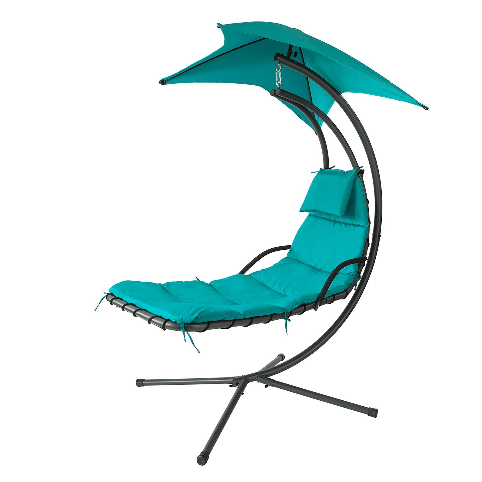 Sobuy Ogs39-Tb Bain De Soleil Hamac Transat Suspendu Lit Suspend Balancelle De Jardin Et Patio Fauteuil - Turquoise