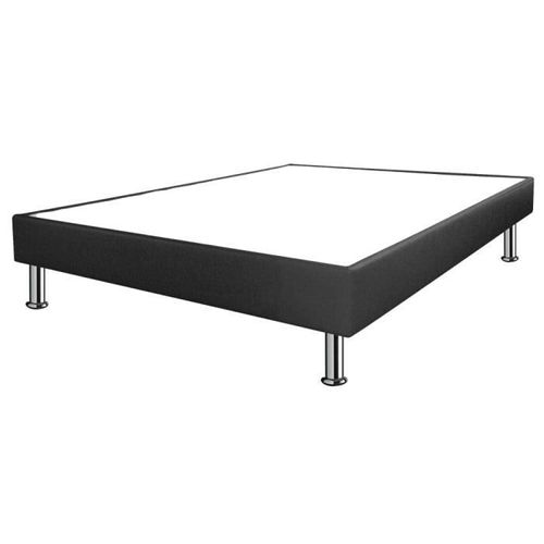 Ebac - Sommier Tapissier + Pieds Sp18 Anthracite 2 Places - Gris