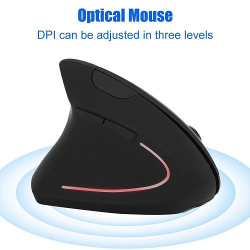 Souris de chargement sans fil, souris verticale ergonomique, main gauche