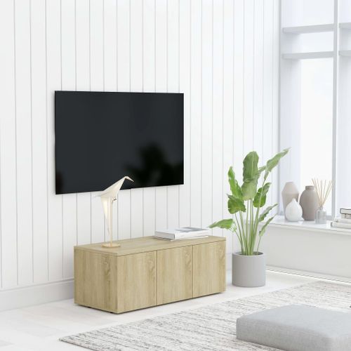 Vidaxl Meuble Tv Chêne Sonoma 80x34x30 Cm Bois D'ingénierie