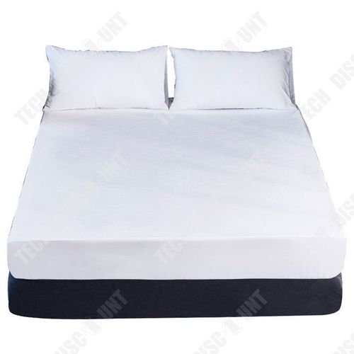 Td® 200*200cm Chapeau De Lit Imperméable À L'eau Et À La Poussière Protège-Matelas Blanc Pur Chapeau De Lit Imperméable À L'eau