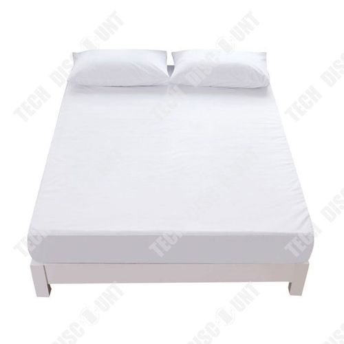 Td® Couvre-Lit Imperméable À La Poussière De Haute Qualité 180 * 200cm Protège-Matelas Blanc Pur Imperméable Au Chapeau De Lit