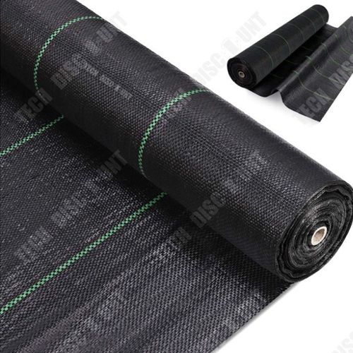 Td® 2mx25m Paillis De Mauvaises Herbes Noir Anti-Mauvaises Herbes Couverture Mauvaises Herbes Polypropylène Paillis Mauvaises Herbe