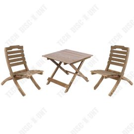 Td Set De Bistrot 2x Table De Jardin Et 1x Table D'appoint Portable En Plastique Pour Le Patio Le Camping Le Pique-Nique Et La Plage