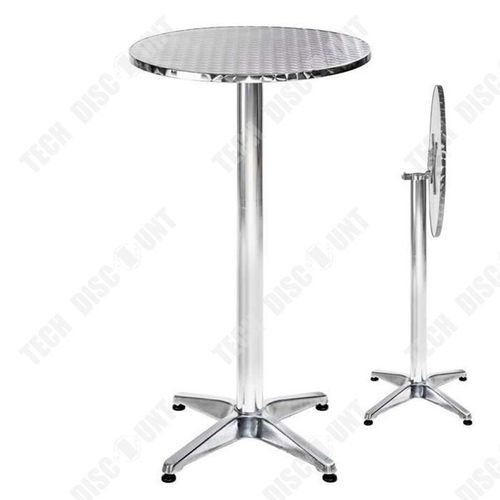Td Table De Bar Ronde 60*60*75-115 Cm Table De Bistrot Debout Table À Manger Ronde Table Ronde Pour La Maison Table De Bar Relevable