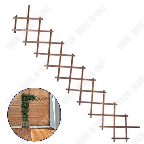 Td Treillis De Jardin En Bois Naturel 44x25cm Treillis En Osier Naturel Largeur Réglable Pour Chambre Jardin Clôture Décorative Bois
