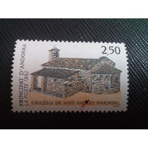 Timbre Andorre Yt 415 Église St Andrew, Arinsal 1992 ( 010305 )