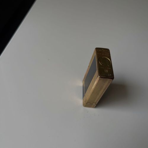 Briquet À Gaz Vintage S.T.Dupont Noir Laqué Or Avec Boîte