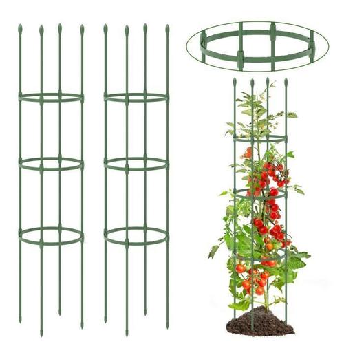 Costway Lot De 2 Treillis Obélisque De Jardin, Hauteur Réglable, Support Arche De Jardin 2 En 1 Pour Plantes Grimpantes En Métal