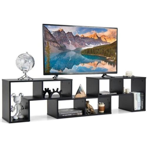 Costway Meuble Tv-Banc Tv 3 Pièces Pour Télévision Jusqu¿À 65", Combination Libre, Avec Pour Salon, Chambre Et Bureau, Noir