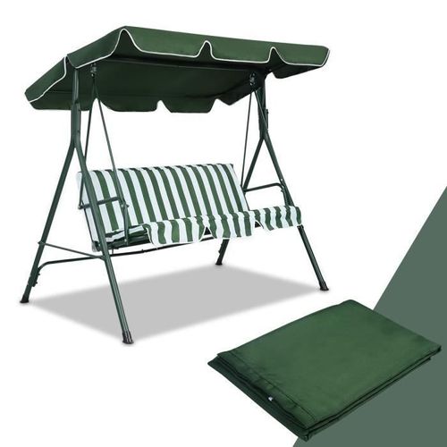 Costway Toit De Rechange Pour Balancelle De Jardin 196x110cm Vert Toit De Auvent Imperméable En Polyester