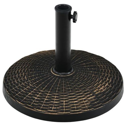 Costway Pied De Parasol Ronde De Patio En Résine 45 Cm Résistant Aux Intempéries Pour Poteaux De 38/48 Mm Jardin, Plage