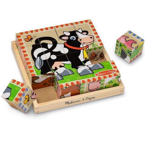 Cubes En Bois Animaux De La Ferme