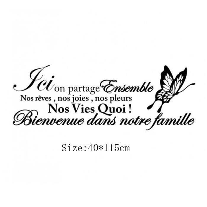 Noir Citation De Famille Stickers Muraux Decoration De La Maison 1476 Fond D Ecran Rakuten