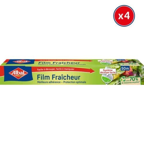 4x50m Film Fraîcheur Albal - 70% De Ressources Recyclées