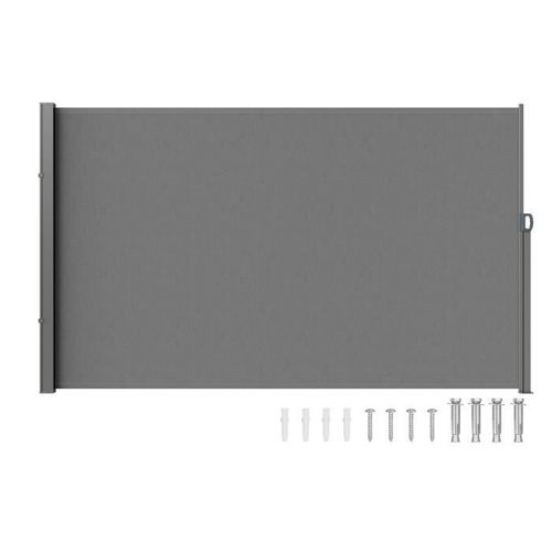 Auvent Latéral Rétractable-Vevor-200x300 Cm-'auvent : Polyester Avec Revêtement Pu- Pour Jardin, Balcon, Terrasse, Gris