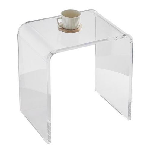 Table Acrylique - Vevor - 415x305x460 Mm,Charge Maximale 25 Kg,Table D'appoint En Forme De C,Pour Tables De Chevet, Salon