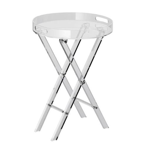 Table Acrylique - Vevor - 400x400x580 Mm,Charge Maximale 10 Kg, Pliable,Pour Tables De Chevet, Salon, Chambre À Coucher, Balcon