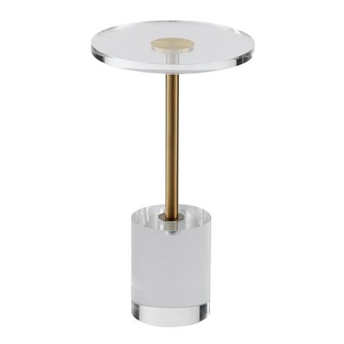 Table Acrylique - Vevor - 302x543 Mm,Charge Maximale 10 Kg,Table D'appoint Ronde, Acrylique,Pour Tables De Chevet, Salon