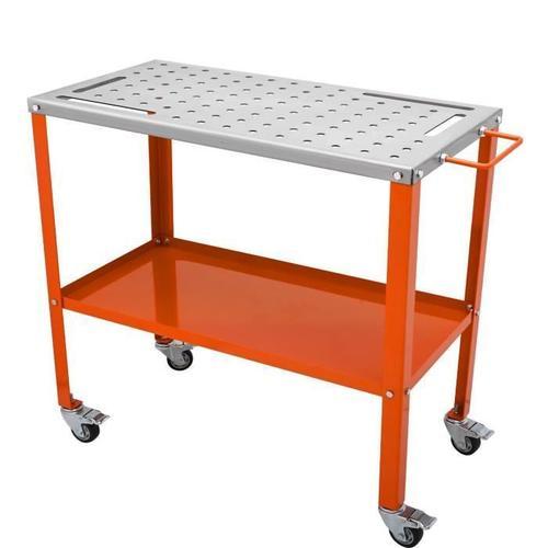 Table De Soudage Mobile - 91,4x45,7 Cm Capacité Charge 544kg 4 Trous De Fixation Pour Fentes D'outils 1.6 Cm