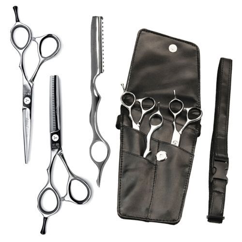 Kit Ciseaux Coiffure Professionnels Fujika, Avec Trousse Ceinture 