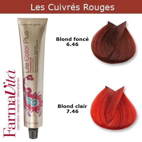 Coloration Cheveux Farmavita - Tons Cuivrés Rouges Blond Clair Cuivré Rouge 7.46 