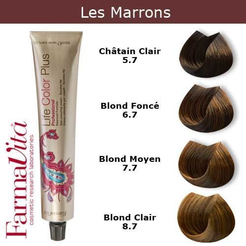 Coloration Cheveux Farmavita - Tons Marrons Blond Clair Marron 8.7 