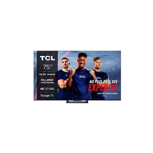 TV QLED TCL 75C749 190 CM 4K UHD GOOGLE TV ALUMINIUM BROSSÉ