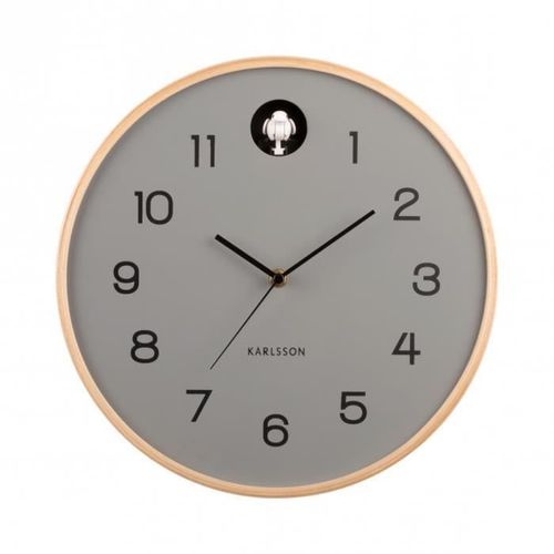 Horloge murale Natural Coucou - Present Time - Gris -