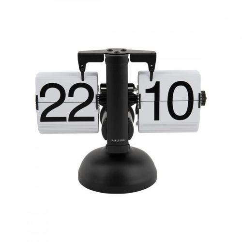 Horloge à poser Small Flip - Present Time - Noir -