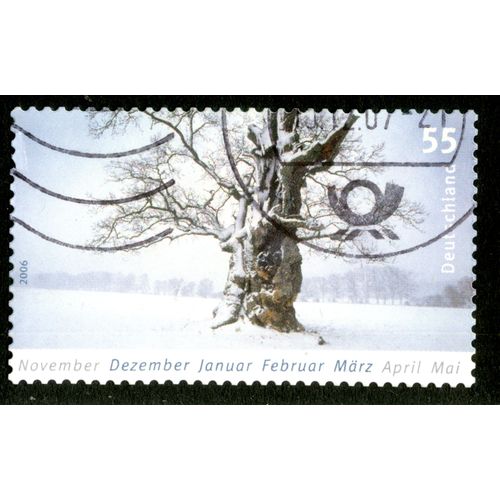 Timbre Oblitéré Deutschland, November, Dezembrer, Januar, Februar, März, April, Mai, 2006, 55