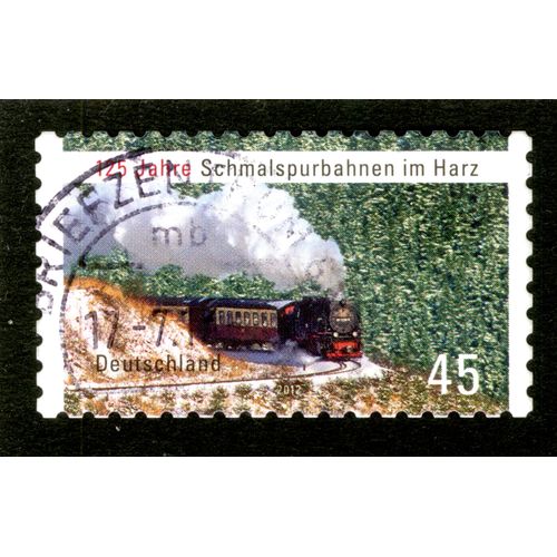 Timbre Oblitéré Deutschland, 125 Jahre Schmalspurbahnen Im Harz, 2012, 45